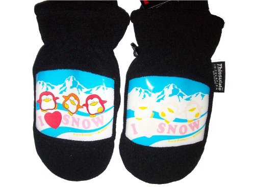 The Original Freezy Freakies Magic Picture Changing Children's Mittens - I Love Snow Penguins