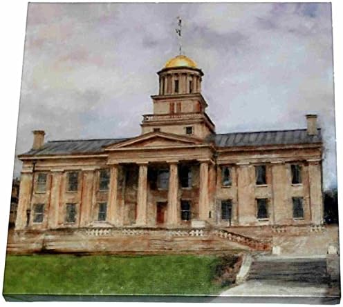 Iowa Hawkeyes Pro Graphs "The Old Capital Building" 20" X 20" Oil Painting