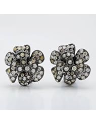 CleverEves 5.59.ctw SI2-SI3 Color I-M Diamonds 14K Gold Earrings