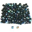 200 Black AB Fire Polished Faceted Glass Beads 4.5mm