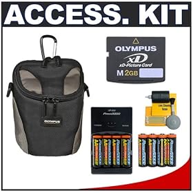 Olympus Nylon Ultra Zoom Case + Olympus M-2GB xD-Picture Card + 8 Batteries and Charger +... by Olympus