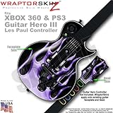 Metal Flames Purple WraptorSkinz Skin fits XBOX 360 & PS3 Guitar Hero III L ....
