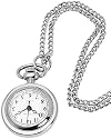 Umhängeuhr im Edelstahlgehäuse mit langer Kette
