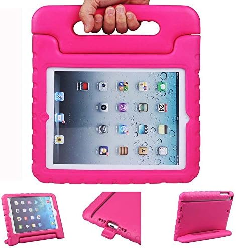 iPad Mini 4 Case - Animov Kids Light Weight Kido Series Multi Function Convertible Handle Kickstand Kids Friendly Protective Shockproof Cover with Stand &amp; Handle for Apple iPad Mini 4 - Rose
