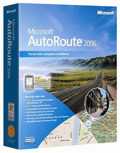 Software: Microsoft AutoRoute Europe 2006