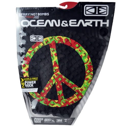 Ocean Earth Spray Not Bombs Surfboard Traction Pad Rasta