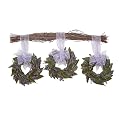 Lavender and Laurel Dried Floral Arrangement Wreath Trio Hanger