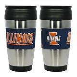 Illinois Fighting Illini Travel Mug: 15 oz Stainless Steel Travel Tumbler
