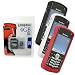 Combo of Black, White, Red Skin Cover Case and Kingston 4GB microSDHC Class 4 Memory Card with SD Adapter for Blackberry Pearl 8100 8100c