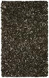 Black Leather Shag 8'x10' Rug with Free Shipping!