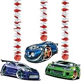 Dangling Hot Wheels Party Decoration Cutouts