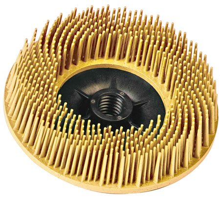 Grade - 80 - Size - 2 - Color - Yellow - Max. RPM - 25 - 000 - Scotch-Brite Roloc Bristle Discs - Abrasives - 3M (1 Each)