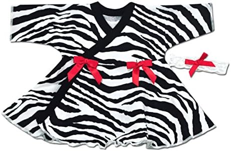 Itty Bitty Baby Wrap Dresses - Micro &amp; Tiny Sizes (Tiny (2-4lbs), Zebra)