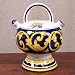 Traditional 'Botijo' Water Decanter in Blue-Gold