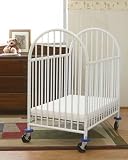 La Baby Metal Super Mini Port-A-Crib White