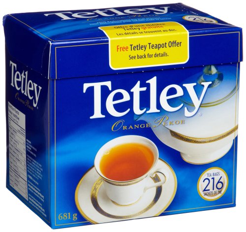 Tetley Tea, Orange Pekoe, 216-Count Tea Bags