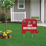 Vote Republican Elephant Shaped Yard Sign - 22