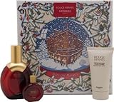 Rouge by Hermes for Women 3 Piece Set Includes: 1.6 oz Eau de Toilette Spray +1.7 oz Perfumed Body Cream + 0.16 oz Eau de Toilette Miniature Collectible