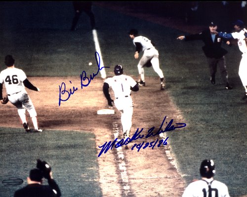 Bill Buckner & Mookie Wilson 8x10 Autographed Photograph