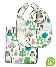 DwellStudio&reg; Owls Bib/Burp Set