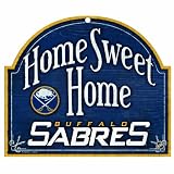 NHL Buffalo Sabres 10-by-11 inch Wood Sign Home Sweet Home