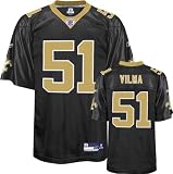 Jonathan Vilma Black Reebok NFL Replica New Orleans