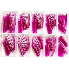 100 Glitter-French-Tips pink-transparent Box Style 14