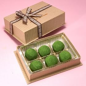 バレンタインデーチョコレート おちょこもち-チョコ大福(抹茶)6個入 バレンタインチョコ 喜信堂