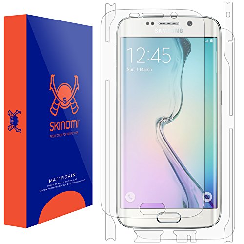 Galaxy S6 Edge Screen Protector + Full Body, Skinomi MatteSkin Full Skin Coverage + Screen Protector for Galaxy S6 Edge Anti-Glare and Bubble-Free Shield