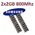 Dual Channel Kit SAMSUNG 2 x 2 GB = 4GB 240 pin DDR2-800 DIMM (800Mhz, PC2-6400) M378T5663QZ3-CF7 double side f�r DDR2 Computersysteme