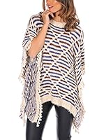 Nice&Rock Poncho Mellissa (ECRU/BLEU)