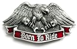 BORN TO RIDE Belt Buckle Eagle Rogue Biker Felon