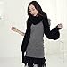 Foxnovo Fashion Korean Style Autumn Winter Unisex Knitted Scarf Cape Shawl with Sleeves (Dark Grey)