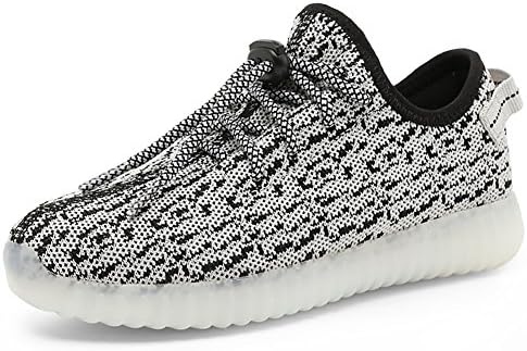 Unisex Boys Girls LED Shoes USB Charging Sneakers Kids Flashing Trainers,Size Toddler 8.5 M