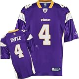 Mens Minnesota Vikings #4 Brett Favre Team Replica Jersey