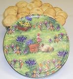 Gourmet Food : Scott's Cakes 2 1/2 lb. Almond Macaroon Cookies in a Large Bunny Tin