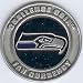 NFL Seattle Seahawks Challenge Coin Poker Guard with black velvet pouch