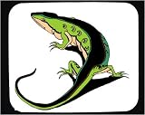 Decorated Mouse Pad with green, reptile, crawling, lizard