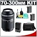 Olympus Zuiko 70-300mm f/4.0-5.6 ED Zoom Lens + Cameta Bonus Accessory Kit - for Olympus E1, E3, Evolt E300, E330, E500, E510 & E520 Digital SLR Cameras