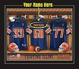 Illinois Fighting Illini Customized Locker Room 8x10 Matted Photograph