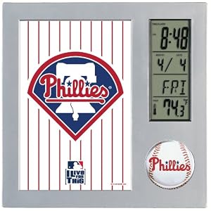 MLB Philadelphia Phillies Digital Desk Clock by 