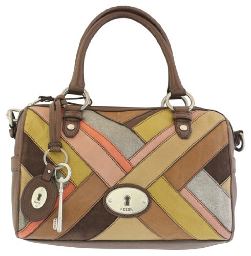 Fossil Maddox Satchel Light Leather Handbag