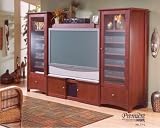 Entertainment Center Harmony Tall Collection for Table Top TV - Sequoia Maple