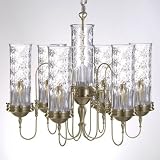 Waterford Crystal Morgana Chandelier 6 Arm - Antique Brass Finish
