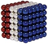 Magnicube Magnet Balls American Edition {Red, White, Blue} 216 Piece Magnetic Puzzle (Tin Gift Set)
