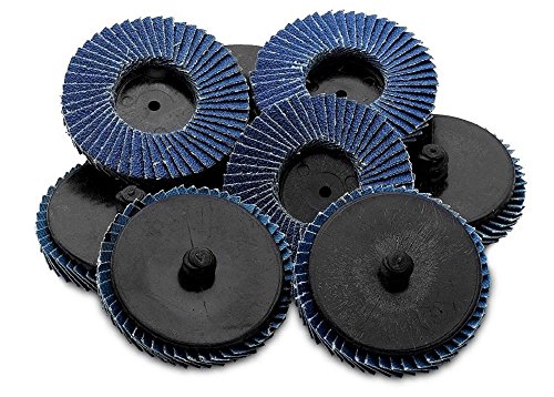 Flap Discs 60 Grit 10 Pieces 2   -Quick Change Grinding Wheels - For Rotary Tools, Die Grinder, Drill, Blending And Finishing Applications, By Katzco.