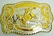 HUGE Bull Riding Rodeo Belt Buckle Western PBR