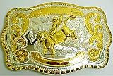 HUGE Bull Riding Rodeo Belt Buckle Western PBR