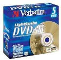 Verbatim DVD+R Advanced AZO+ DVD-Rohlinge 16x Speed Light Scribe 5er Pack Jewel Case