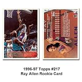 Topps Milwaukee Bucks Ray Allen 1996-97 Rookie Card